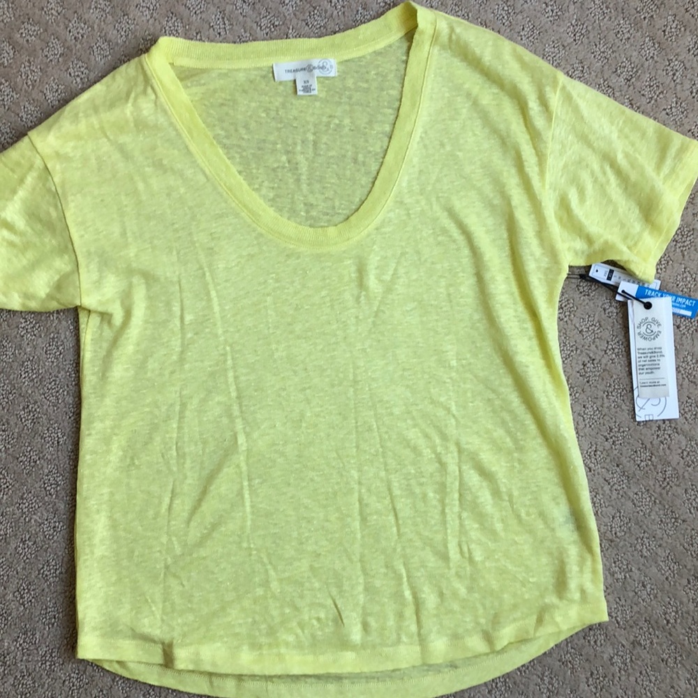 Treasure & Bond Linen T-shirt, Size XS